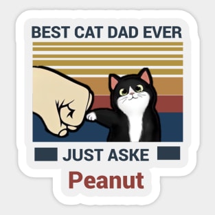 Best Cat Dad Ever Men's Shirt Sticker